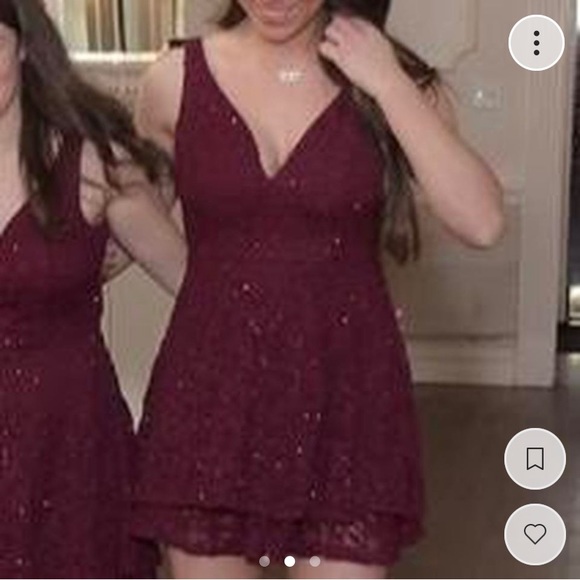 macy’s (emerald sundae) wine a line dress - Picture 2 of 3